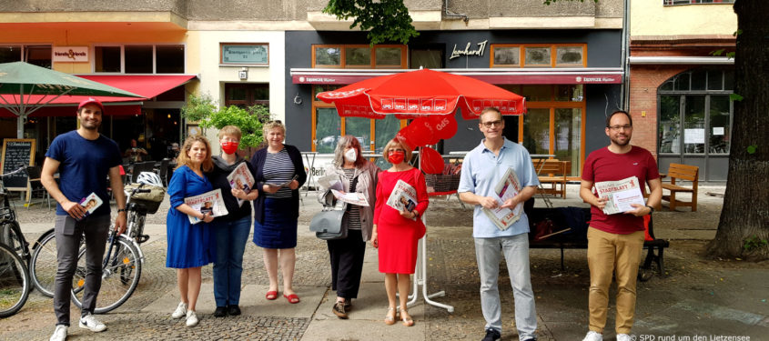 Infostand der SPD rund um den Lietzensee am Stuttgarter Platz